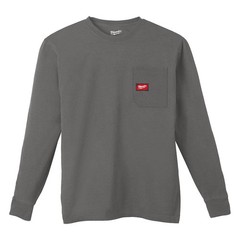 Milwaukee Men’s 3X-Large Gray GRIDIRON Cotton/Polyester Long-Sleeve T-Shirt
