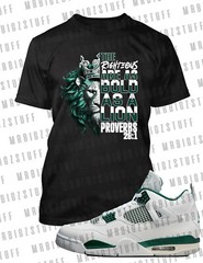 Bold as a Lion Righteous Tee Shirt To Match J4 Oxidized Green Shoe Big Tall Sm T