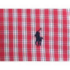 Ralph Lauren Mens Check Short Sleeve Button-Down Shirt L Old Polo Oxford Japan