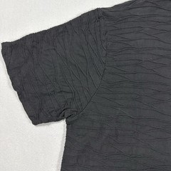 MIDA Undici Textured Crinkle T-Shirt Men’s M Black Premium Cotton Made Italy