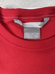 Nike XXL Swoosh Red Blue White Striped Polyester Breathable Quick Dry Tshirt