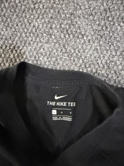 Nike Shirt Mens Large Black Allover Logo Graphic Tee T-Shirt Athletic Sports