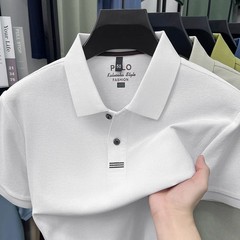 100% pure cotton short sleeve polo shirt high-quality brand solid color business