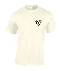 HAND DRAWN HEART LB MENS T SHIRT CUTE FASHION SUMMER LOVE DESIGN FUNNY TOP