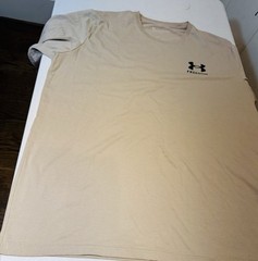 Under Armour Men Size XL UA Freedom Flag Tan T Shirt EUC