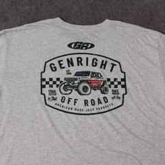 Genright Jeep Off Road Graphic Men’s T-Shirt (See Photos For Measurement) Gray