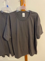 NEW WITHOUT TAGS LOT OF 6 UNISEX SIZE 2XL HANES ECOSMART GRAY T-SHIRTS