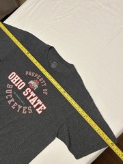 J America Sportswear Men’s Ohio State Buckeyes Gray Graphic Tee L Crew Neck