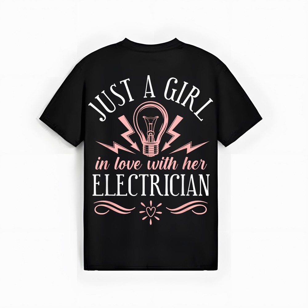 I Love My Electrician Wife Girlfriend T-Shirt