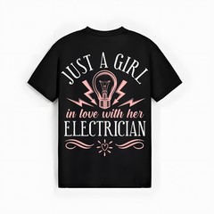 I Love My Electrician Wife Girlfriend T-Shirt