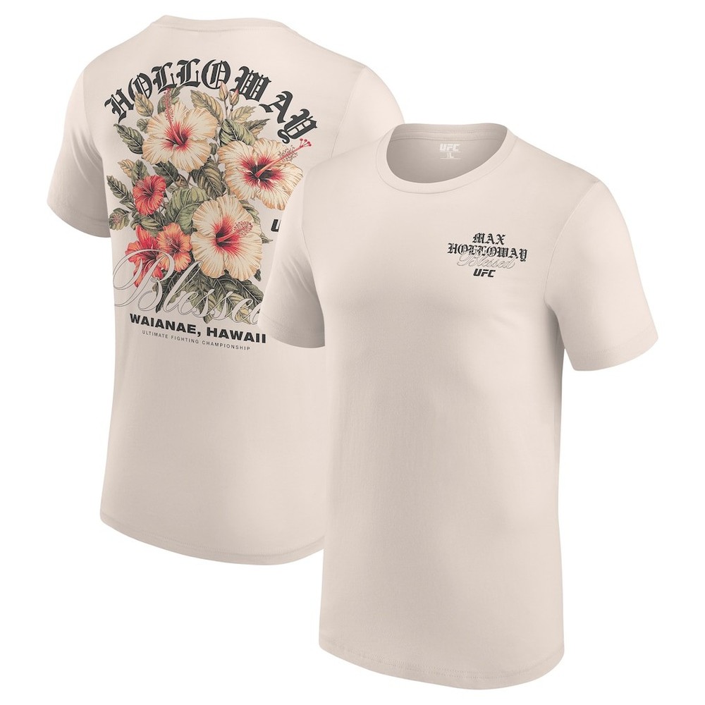 COMBATWEAR Max Holloway UFC Hibiscus T-Shirt – Sand
