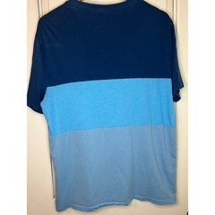 Gap Mens Essential Crew T-Shirt Large Blue Colorblock Pocket Tee Short Sleeve