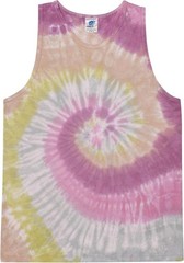Unisex Tie Dye Tank Top Sleeveless 100% Cotton Summer Beach Shirt Hand Dyed