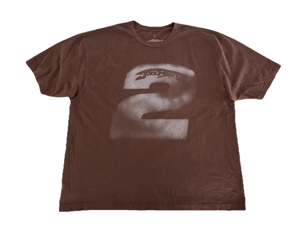 Travis Scott T Shirt XXL Brown JackBoys 2 A2 Tee NEW *hole