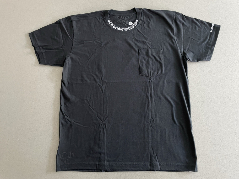 Chrome Hearts Neck Logo Pocket T-Shirt Black/White XL NWT Authentic W/ Receipt