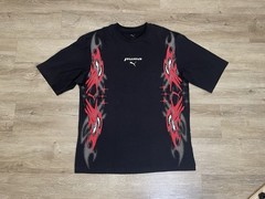 PUMA PumatechX Boxy Mens Sz S Graphic Crew Neck Short Sleeve T-Shirt Black Y2k