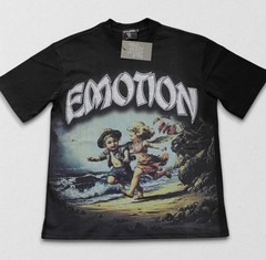 NEW 2026 Mixed Emotion Black “Seaside” Rhinestone High-Quality Men’s Tee S-XL