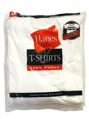 2002 VINTAGE 2- MEDIUM HANES T-SHIRTS TAGLESS COMFORT 100% COTTON OPENED PACKAGE