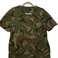 Polo Ralph Lauren Mens Camo Pocket T-Shirt Custom Slim Fit Green Brown Large