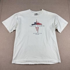 Cal Cru Shirt Mens M White Space Needle Seattle USA Graphic Single Stitch Tee