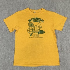 Vintage 70’s UAB Intramural Champs T -Shirt XS? Hanes Yellow Alabama Birmingham