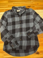 Old Navy Men’s M Flannel Shirt Bundle 3-Pack Double-Brushed Plaid 100% Cotton