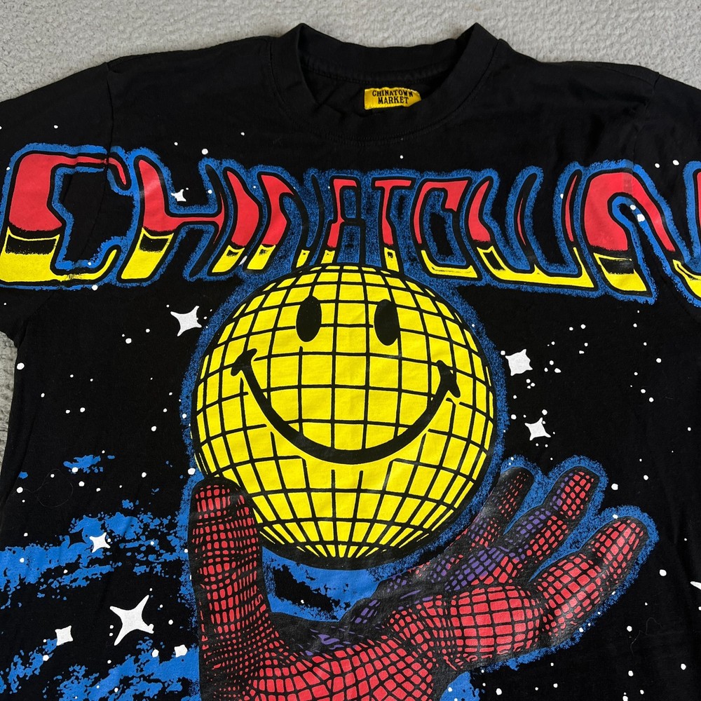 Chinatown Market Smiley Jumbo T Shirt Mens M Black Streetwear Graphic Print Y2K