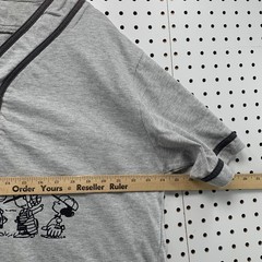 Vintage Rawlings Peanuts Baseball Jersey Mens XL Grey 90s Snoopy Charlie Brown