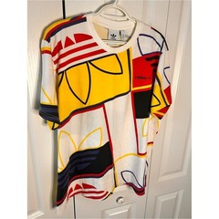 Adidas T-Shirt Men’s XL Originals Logo Play Trefoil Short Sleeve Geometric