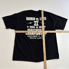 Vintage Hasim Rahman Vs Lennox Lewis 2 Boxing T-Shirt Adult L/XL Black 2001