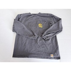 Carhartt FR Mens Long Sleeve Pocket T-Shirt Gray Flame Resistant Graphic Large