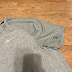 Nike Shirt Mens XL Grey Running Dri Fit Training Miler Camo Polyester Swoosh