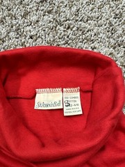90s Turtleneck Red Men Sz Large VTG St. John’s Bay Combed Cotton Made In USA