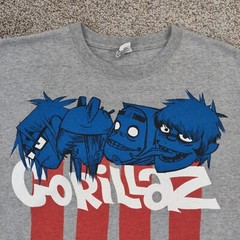 Gorillaz T Shirt Mens Large Grey Short Sleeve 2011 Graphic Band Tee Rock Music