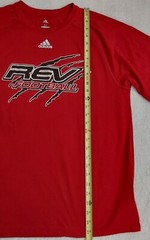 Adidas Climate T Shirt Mens Size Medium Red Short Sleeve Rev Football Polyester