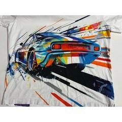 Robert Graham White Shirt Size Medium Race Car Graphic