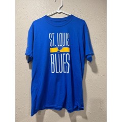 St Louis Blues NHL Hockey T-Shirt Mens Blue Short Sleeve Graphic Tee Ameren Logo