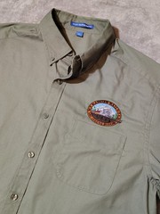 Washington Railroad Mount Rainier Embroidered Shirt Bowler’s Style Short Sleeve