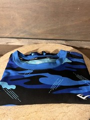 EVERLAST MENS ATHLETIC SHIRT SIZE XL BLUE CAMOFLAGE EUC SHORT SLEEVE CREW NECK