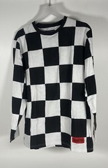 Diamond Supply Co. Black & White Checkered Long Sleeve Shirt – Men’s Large