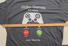 Video Games T-Shirt Video Games Are Calling And I Must Go T-Shirt Gray Mens 3XL