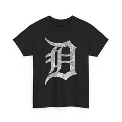 Letter D Shirt, Detroit Michigan City Road Map T-Shirt