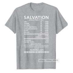 Salvation Jesus Paid It All T-shirt Fun Receipt Romans Bible Scripture Christian