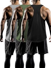 Tank Tops Men YBack Muscle 3 Pack Dry Fit Sleeveless Workout Tank Tops for Me…
