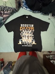 Undefeated Houston Cheaters T-Shirt 2017 World Champion Astros Size L Mens