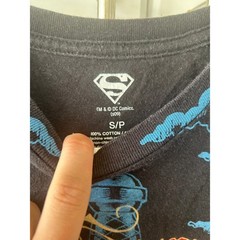 Superman DC Comics Metropolis Graphic T-Shirt Black Red Foil Small 2009 s09