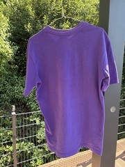 ére studios mens t shirt XS purple cotton jersey short sleeve crew neck logo plain