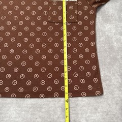 Vintage 90s Polka Dot Shirt Womens M Brown Pocket Graphic Tee