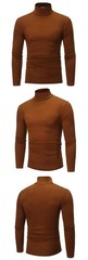 Men’s Long Sleeve Mock Neck Base Layer Shirts Winter Thermal Tops Undershirt