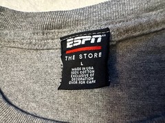 Vintage 1990s 90s ESPN TV Sports Store USA American Flag Graphic Promo T-Shirt L